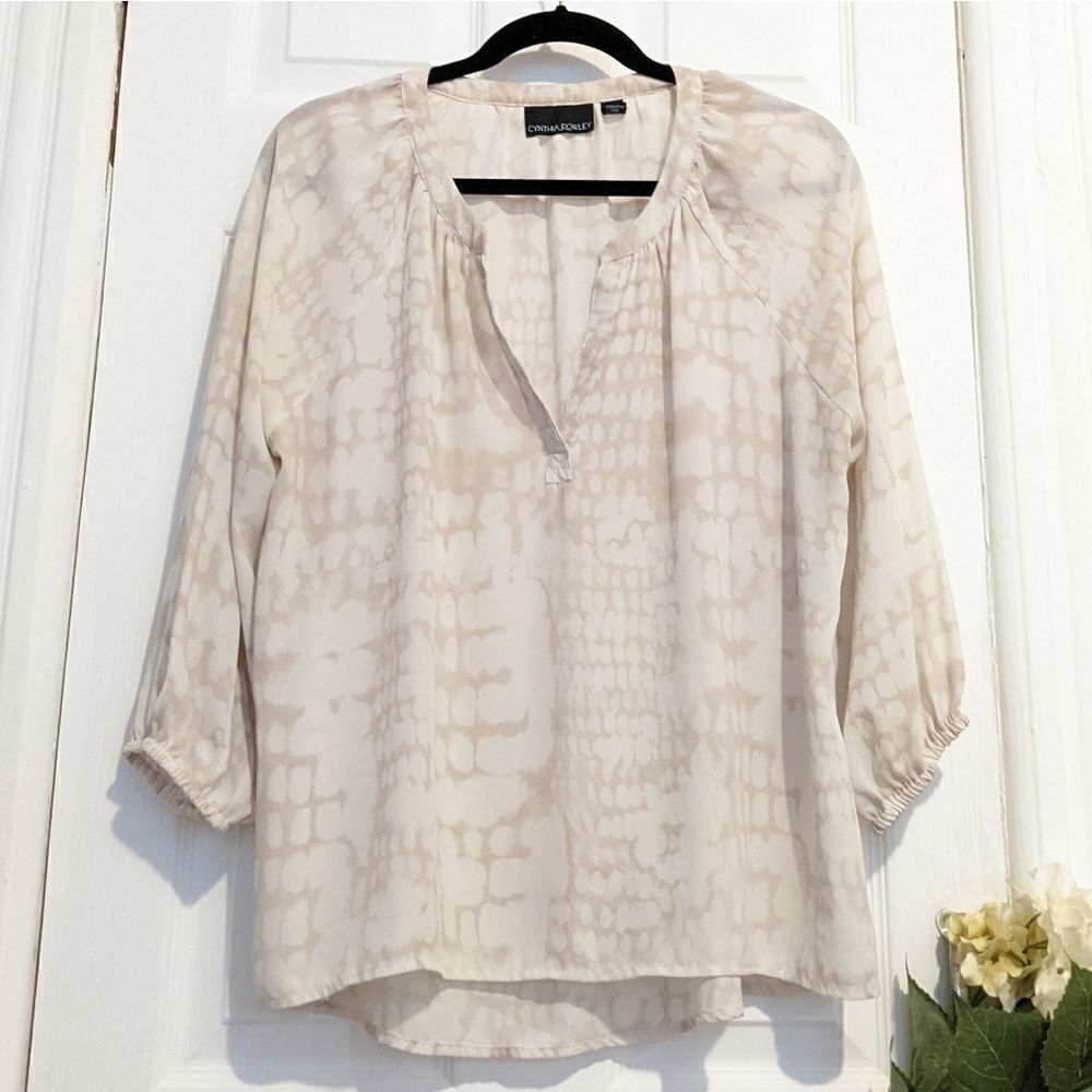 Cynthia Rowley Printed Tunic Blouse Loose fit
